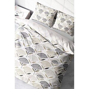 King Size Pamuklu Çift Kişilik Nevresim Takımı Natura Art Deco