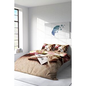 King Size Love You 3d Dijital Baskılı Çift Kişilik Nevresim Takımı