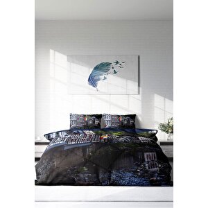 King Size Stern 3d Pamuk Saten Çift Kişilik Nevresim Takımı