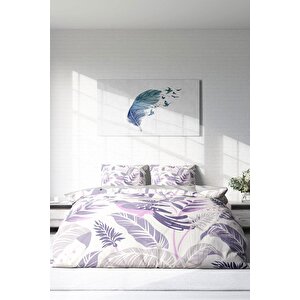 King Size Graypink 3d Pamuk Saten Çift Kişilik Nevresim Takımı