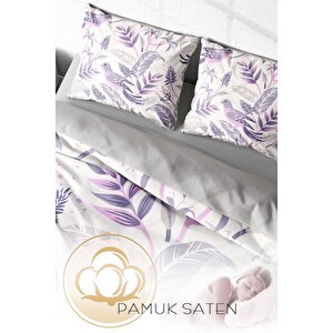 King Size Graypink 3d Pamuk Saten Çift Kişilik Nevresim Takımı