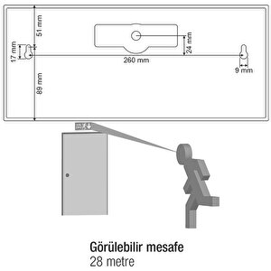 Arsel Sealite As-3113 Acil Çıkış Yönlendirme Armatürü Kesintide 180 Dak. Yanan 20xf Led