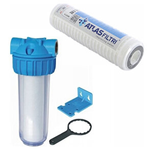 Lotto Filters Atlas Daire Girişi 10'' Housing Ve Yıkanabilir Filtre (50 Micron)
