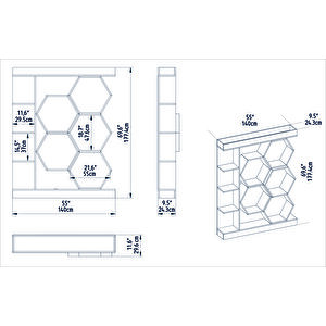 Decoroti̇ka Sueno Ki̇taplik Beyaz Safi̇rmeşe