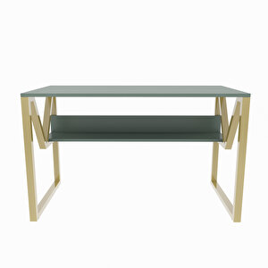 Decoroti̇ka Lona Çalişma Masasi Si̇lva Gold Metal