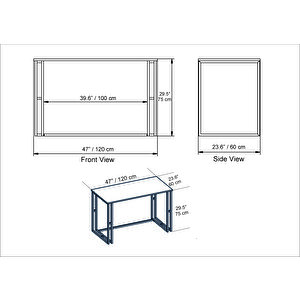 Decoroti̇ka Alfa Çalişma Masasi Beyaz