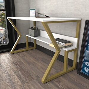 Decoroti̇ka Wake Çalişma Masasi Gold Beyaz