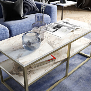 Decoroti̇ka Forteaus Orta Sehpa Gold Beyaz