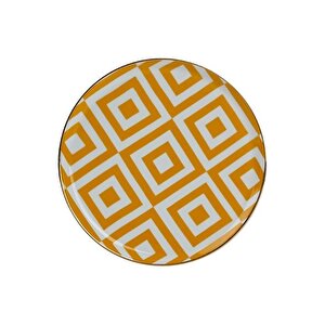 Morocco Desen Sarı Düz Tabak 20cm 04ap018859