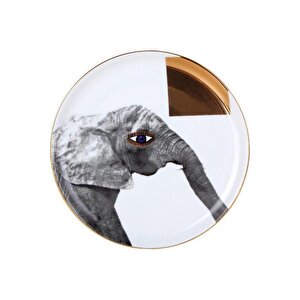 Wild Life Elephant Düz Tabak 20cm 04alm005138