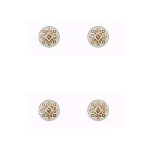 Arabesque Desen Düz Tabak 18cm 4'lü 04alm005989