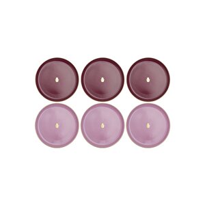 Porland Glamorous Fuşya Pembe Pasta Tabağı 20cm 6 Parça