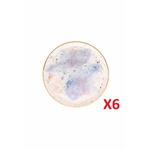 Cosmos Desen Düz Tabak 17cm 6'lı 04alm006679