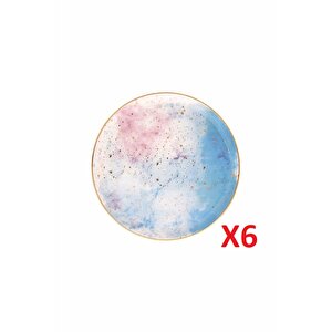 Cosmos Desen Düz Tabak 17cm 6'lı 04alm006681