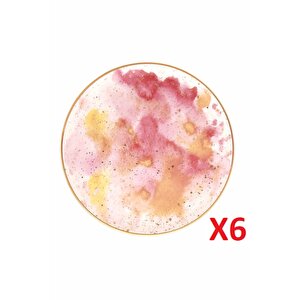 Cosmos Desen Düz Tabak 24cm 6'lı 04alm006663
