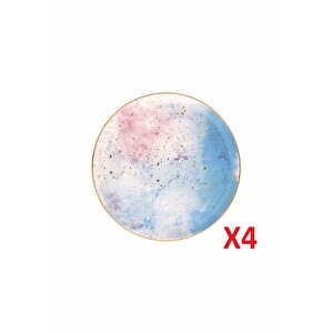 Cosmos Desen Düz Tabak 17cm 4'lü 04alm006681