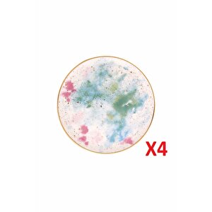 Porland Cosmos Desen Düz Tabak 17cm 4'lü 04alm006683
