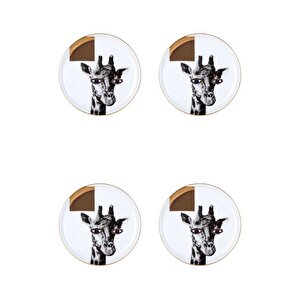 Wild Life Giraffe Düz Tabak 20cm 4'lü 04alm005130