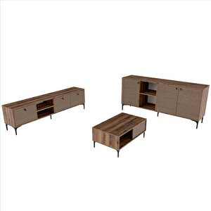 Set 1360-2090-1680 Vision Tv Ünitesi - Orta Sehpa - Konsol Seti Hat - Kaplan