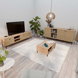 Set 1364-2092-1684 Vision Tv Ünitesi - Orta Sehpa - Konsol Seti Sepet - Yunus