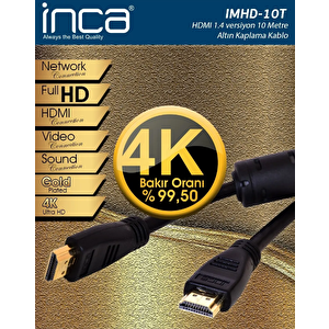 Inca Imhd-10t 10m 4k 1,4 V 3d Altın Uçlu Hdmı Kablo 775792