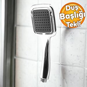 Banyo Telefon Aksesuar Tek Duş Başlığı Kare Klasik Tek Fonksiyonlu Su Fışkırtma El Fiskiye Başlık