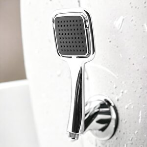 Banyo Telefon Aksesuar Tek Duş Başlığı Kare Klasik Tek Fonksiyonlu Su Fışkırtma El Fiskiye Başlık