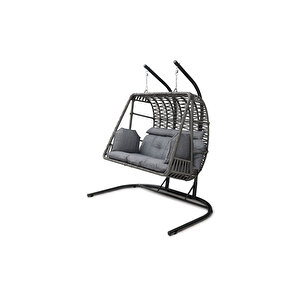 İkili Makrome Salıncak Bahçe Mobilyası