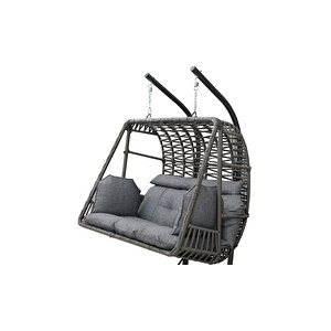 İkili Makrome Salıncak Bahçe Mobilyası