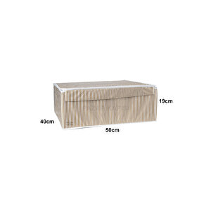 Çok Amaçlı Kutu Baza Boy Kahverengi Çizgili 50x40x19 Cm