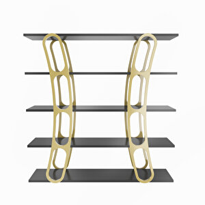 Decoroti̇ka Adar Ki̇taplık Siyah Gold