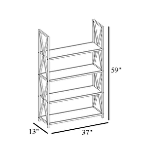 Decoroti̇ka X-frame Ki̇taplik Cevi̇z Si̇yah