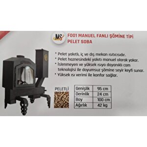 Pelet Sobası . F001 Manuel - Fanlı Şömine Tipi Pelet Soba