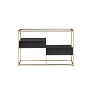 Faye Gold Metal Ahşap&cam Dresuar
