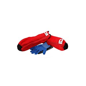 Mini 185x65xr15 Lastik Ebatlı Kar Çorabı 2 Adet Kırmızı Siyah