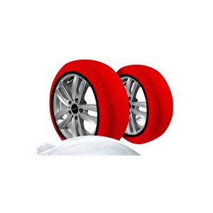 Dodge 205x60xr15 Lastik Ebatlı Kar Çorabı 2 Adet Kırmızı Siyah