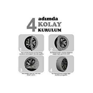 Daewoo 185x65xr15 Lastik Ebatlı Kar Çorabı 2 Adet Kırmızı Siyah