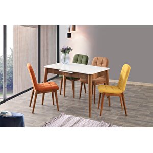 Açılır Mdf Mutfak Masa Sandalye Takımı 70x110cm