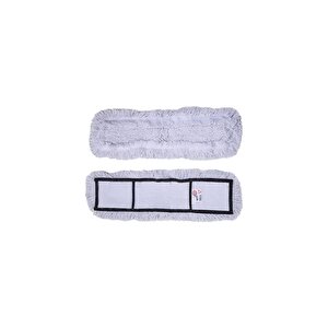 Nemli Palet Yedek Mop Paspas 50 Cm. / Nem Alıcı Mop - Pamuklu / Beyaz - 10 Adet