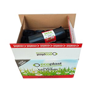 Ecoplast Battal Boy Çöp Torbası Poşeti - 500 Gr. - 90 Litre - 80 X 110 Cm / 10 Adetlik 20 Rulo / Koli