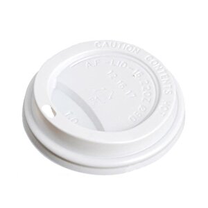 Sıcak Karton Kağıt Çay Kahve Bardak Kapağı - Emzikli Kapak - 8 Oz - Beyaz - 1000 Adetlik Koli