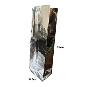 Metalize Kraft Kese Kağıdı - Orta Boy - 14 X 35 Cm. - 1 Kg. - 20 Ad - Paket