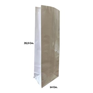 Laminelli Kraft Beyaz Kese Kağıdı - Orta Boy - 14 X 35,5 Cm. - 3 Kg. - 20 Adetlik 3 Paket