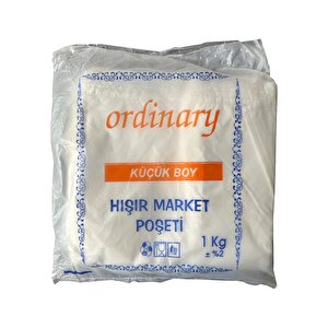 Ordinary Beyaz Market Poşeti Torbası - Hışır Atlet Poşet - Küçük Boy - 24 X 40 Cm. - 5 Kg.