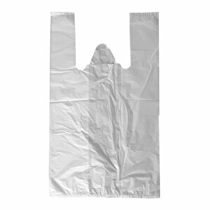 Ordinary Beyaz Market Poşeti Torbası - Hışır Atlet Poşet - Küçük Boy - 24 X 40 Cm. - 5 Kg.