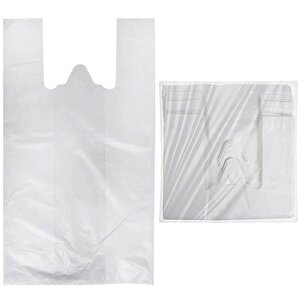 Ordinary Beyaz Market Poşeti Torbası - Hışır Atlet Poşet - Küçük Boy - 24 X 40 Cm. - 1 Kg.