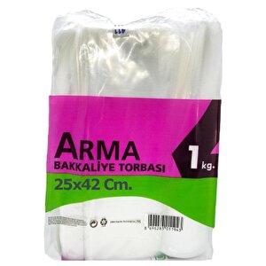 Naksan Arma Şeffaf Naylon 3 Lük 25x42 Cm. Bakkaliye Poşeti Torbası - 1 Kg. - Ort. 140 Adet - 1 Paket