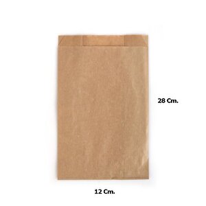 Kraft Baget Ekmek Fırın Kese Kağıdı - Küçük Boy - 12 X 28 Cm. - 2.5 Kg. - Ortalama 500 Ad - Paket