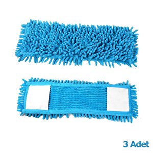 Cod-ex Mikrofiber Islak Kuru Nemli Makarna Şönil Palet Tablet Mop Yedeği - 40 Cm. - 3 Adet