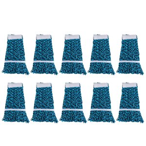 Cod-ex Yedek Dar Islak Mop Püskül Paspas Başlığı - 17 Cm. - 450 Gr.. - Mavi - 10 Adet